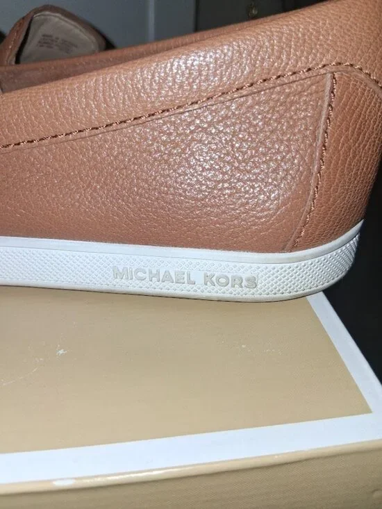 Michael Kors Women's Leather Callahan Moc Tassel Loafers Sz 7.5 Acorn - Picture 5 of 8